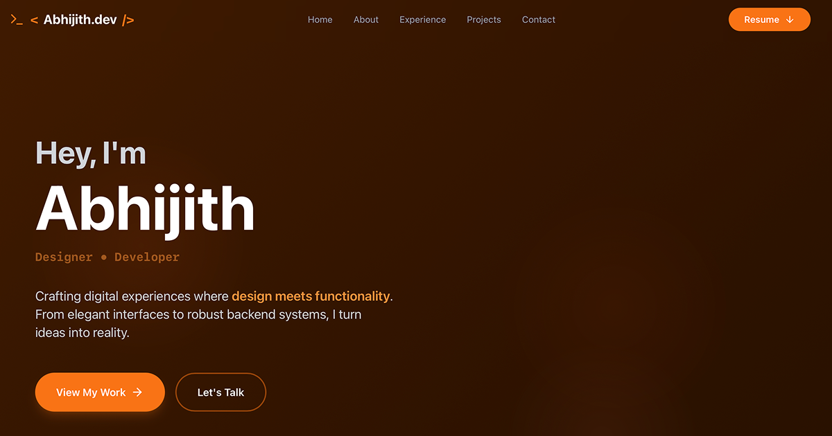 Abhijith Pilakka - Software Engineer | Designer & Developer Portfolio